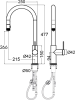 Смеситель для кухни Paulmark Galant Ga213077-CR с выдвижным изливом, хром фото 6