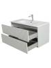 Тумба с раковиной Cezares Duet-N 100 серый жемчужный, раковина CZR-8095-100 фото 5