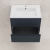 Тумба с раковиной Style Line Лима 70 подвесная, графит фото 5