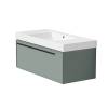 Тумба с раковиной La Fenice Elba Grigio NFNC-01-ELB-G-100-3-100 серо-зеленая матовая, 100 см