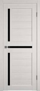 Межкомнатная дверь Владимирская Фабрика Дверей Atum 16 Bianco стекло Black Gloss 900x2000