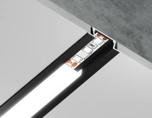 Алюминиевый встраиваемый профиль  Ambrella light Illumination GP1001BK