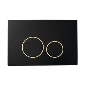Кнопка смыва Boheme NeoArt 663 пластик Black Gold, круглая
