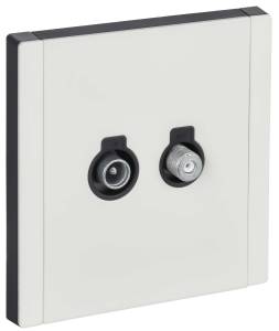 ТВ-розетка TV+SAT IEK Forte&Piano FP-AF20-O-M-K01 белый