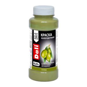 Краска колеровочная акриловая атмосферостойкая светостойкая Dali олива 0.25 л