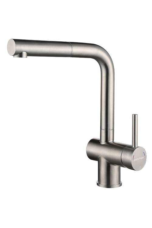 Смеситель для кухни Paulmark Dosse Do214418-BS с гибким изливом, брашированная сталь