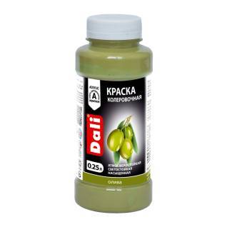 Краска колеровочная акриловая атмосферостойкая светостойкая Dali олива 0.25 л