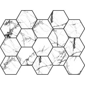 Мозаика Pamesa Cromat Lux Iceberg 086.297.0108.05163 Malla Hex White 22.5x32.5