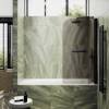 Шторка на ванну MaybahGlass MGV-772-6 50x140, поворотная, стекло бронза матовая 6 мм, профиль черный, с полотенцедержателем фото 3