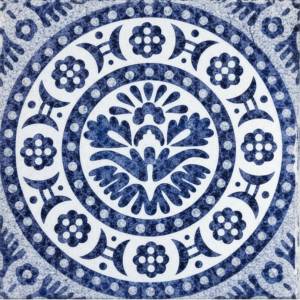 Вставка Нефрит Керамика Аллегро Восточные Узоры Синий 8x8