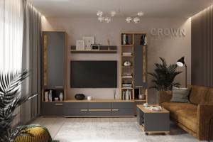 Гостиная модульная ГЛАЗОВ МЕБЕЛЬ Crown Н000355 Комплект 1