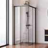 Душевой уголок Am.Pm X-Joy W94G-403-10080-BT профиль черный матовый, стекло прозрачное, 100x80x190 фото 2