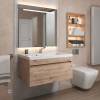 Тумба с раковиной Uperwood Eva 3930313471 подвесная, выдвижной ящик, крафт табачный, 75 см фото 7