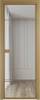 Межкомнатная дверь Profil Doors 4 AX цвет профиля Золото, стекло безопасное 6 мм ромб серебро 600x2000