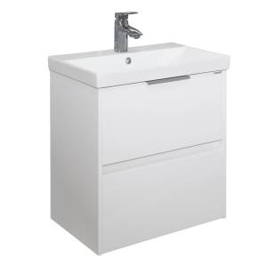 Тумба с раковиной Comforty Селенга-60 00-00022139CF белый глянец