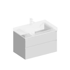 Тумба под раковину Kerama Marazzi Cubo CUB.80.2\WHT.M подвесная, с ящиками, белая матовая, 80x50