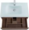 Тумба с раковиной Belbagno Kraft KRAFT-800-2C-PIA-RT 80x46x83 Rovere Tabacco напольная с фрезерованными ручками по всей длине фасада с двумя выкатными ящиками фото 2