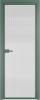Межкомнатная дверь Profil Doors 1 AX цвет профиля Зеленый воск, стекло безопасное 6 мм мору осветленное 700x2000