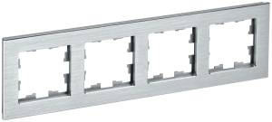 Рамка 4-постовая IEK Brite BR-M42-M-K47 алюминий