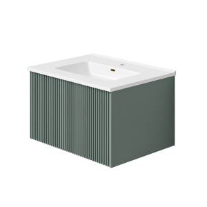 Тумба с раковиной La Fenice Terra Grigio NFNC-01-TER-G-60-3-60 серо-зеленая матовая, 60 см