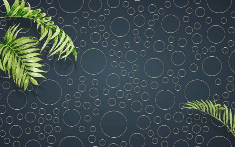 3D Фотообои Artegrafico «Круги в тропиках» BL-027 акварель