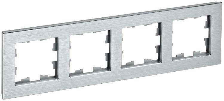 Рамка 4-постовая IEK Brite BR-M42-M-K47 алюминий