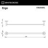 Полотенцедержатель WHITECROSS Ergo ER2252BL черный матовый фото 2