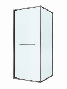 Душевой уголок Cezares LUX-A-FS-1-100-C-GM профиль оружейная сталь, стекло прозрачное, 100x100x195