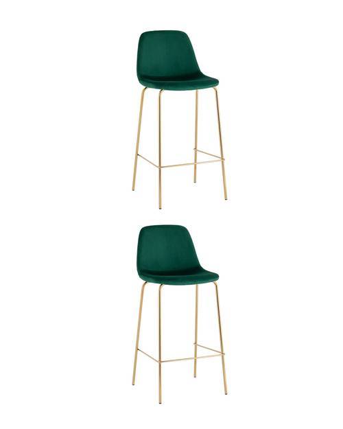 Набор из 2 барных стульев Stool Group Валенсия SN OS-001B HLR-56 gl X2 зеленый, золотые ножки