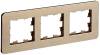 Рамка 3-постовая IEK Brite BR-M32-M-21-K37 шампань