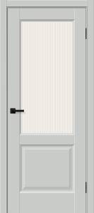Межкомнатная дверь Bravo Неоклассик-33 полотно Grey Silk, стекло Magic Moru 700x2000