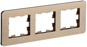 Рамка 3-постовая IEK Brite BR-M32-M-21-K37 шампань