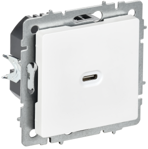 Розетка USB type C IEK Brite BR-U13-065-K91 арктический белый