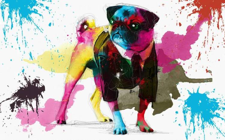 3D Фотообои Artegrafico «Агент Мопс» ART001 песок