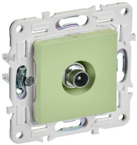 ТВ-розетка проходная IEK Skandy SK-A10-P-K06 мятный