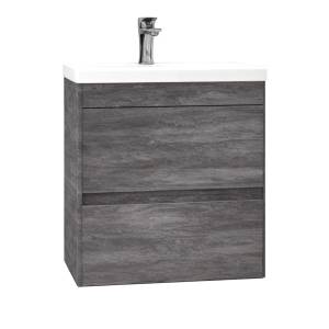 Тумба с раковиной Art&Max Family-M Family-M-500-2C-SO-IS подвесная, iron stone