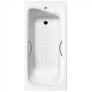Чугунная ванна Delice Fort DLR230622R-AS 200x85, с антискользящим покрытием, с отверстиями под ручки, без ножек