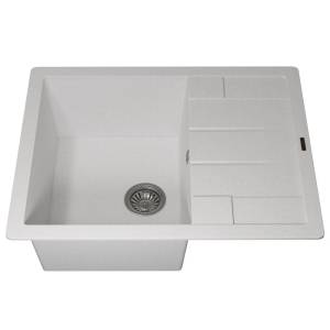 Мойка кухонная Uperwood Quartz UPD-03 3910202108 белая, 65x51