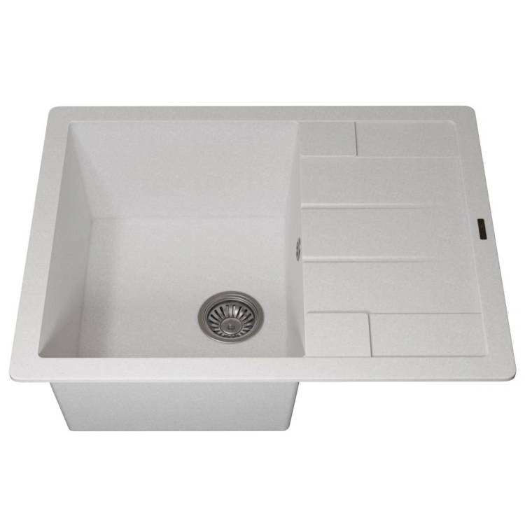 Мойка кухонная Uperwood Quartz UPD-03 3910202108 белая, 65x51