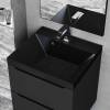 Раковина Uperwood Classic New RClassicNew50bg черная глянцевая, 50x45 фото 4