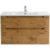 Тумба под раковину Belbagno Etna H-60 ETNA-H60-1000-2C-SO-RN-P 100x45x60 Rovere Nature подвесная с двумя выкатными ящиками, с доводчиками