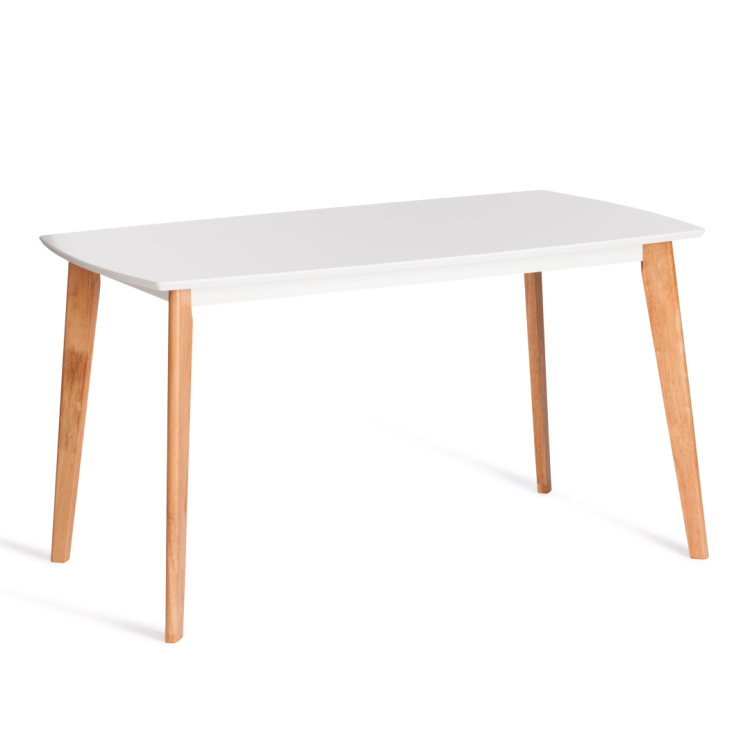 Стол обеденный Tetchair Claire 21282 белый, натуральное дерево 135x80x75
