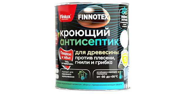 Кроющий антисептик для древесины Finlux Finnotex F-140 полуматовый шоколад 0.5 л