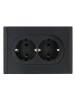 Розетка 2-местная с заземлением IEK Forte&Piano FP-R21-16-1-K02 черный фото 5