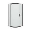 Душевое ограждение NEW TRENDY NEW KOMFORT BLACK 80x80x195 K-0468 (черный)