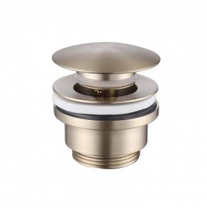 Донный клапан Abber AF0011G без перелива, золото матовое