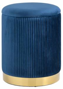 Пуф-сундук Stool Group Шарлотта 19A205VA-8167-69 велюр синий с ящиком