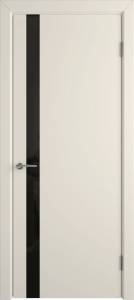 Межкомнатная дверь Владимирская Фабрика Дверей Niuta Ett Ivory стекло Black Gloss 600x2000