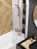 Шторка на ванну Watersense Paula W00209 профиль хром глянцевый, стекло прозрачное, 60x140 фото 7