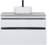 Тумба под раковину Aquanet Nova Lite 100 242581 2 ящика, белый глянец фото 13